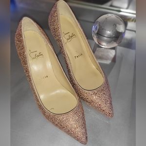 Rose Gold Christian Louboutin heels 👠 ✨️
